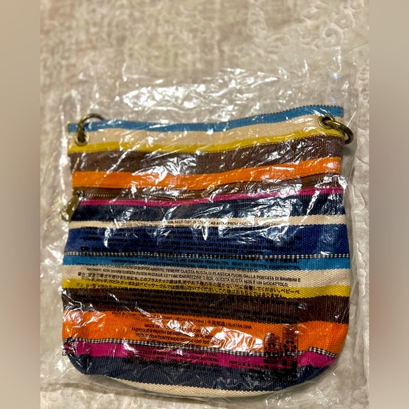 Fossil Stripe Shoulder Bag with Key Charm - Multicolor - Picture 8 of 9